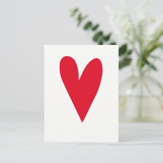 Cute Red Heart Briefkaart (Staand voorkant)