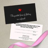 Cute Red Heart Customer Reference Kaart