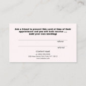 Cute Red Heart Customer Reference Kaart (Achterkant)