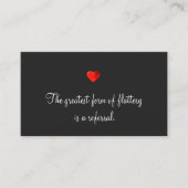 Cute Red Heart Customer Reference Kaart (Voorkant)