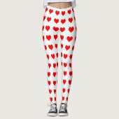 Cute Red Heart Design Leggings (Voorkant)