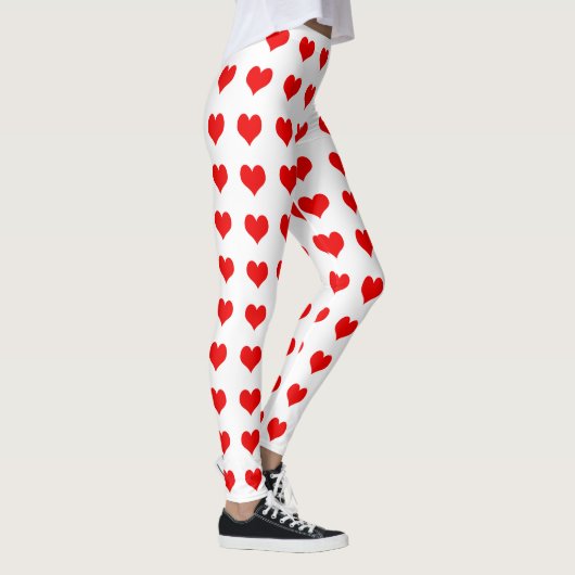 Cute Red Heart Design Leggings (Rechts)