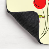 Cute Red Heart Flowers Illustratie Muismat (Hoek)