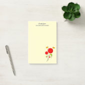 Cute Red Heart Flowers Illustratie Post-it® Notes (Kantoor)