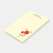 Cute Red Heart Flowers Illustratie Post-it® Notes (Schuin)
