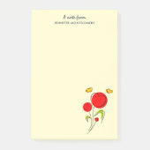 Cute Red Heart Flowers Illustratie Post-it® Notes (Voorkant)