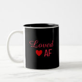 Cute Red Heart Loved AF Tweekleurige Koffiemok (Links)