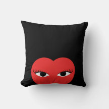 Cute Red Heart met het Sierkussen van de ogen