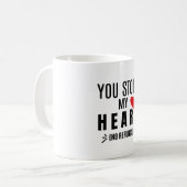 Cute Red Heart Mok - Romantisch Liefdesdesign (Voorkant links)