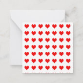 Cute Red Heart Notitiekaartje (Achterkant)