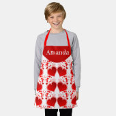 Cute Red Heart Personalized Valentine's Day  Schort (Gedragen)