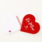 Cute Red Heart Shaped Valentijnsdag, op maat gemaa Notitieboek (Binnen)
