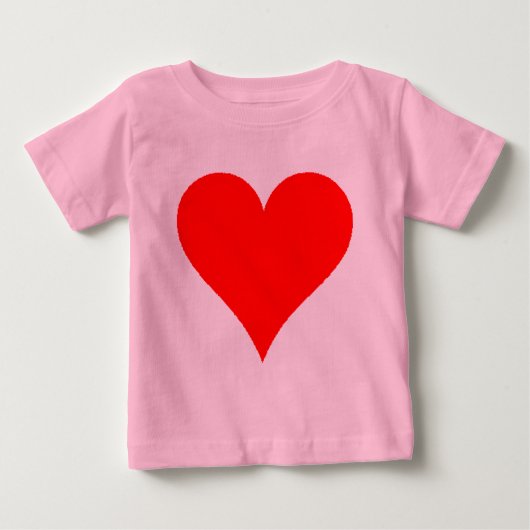 Cute Red Heart Shirt voor meisjes (Voorkant)