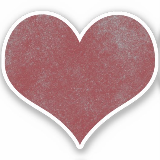 Cute Red Heart Sticker (Voorkant)