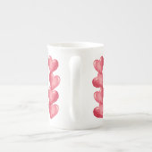 Cute Red Heart Valentijnsdag Gift Porselein Kop (Achterkant)