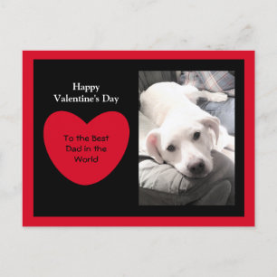 Cute Red Heart Valentijnsdag White Puppy Dog Briefkaart