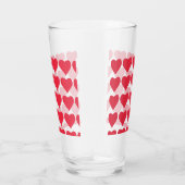 ❤️ Cute Red Hearts Drink Glas (Rechts)