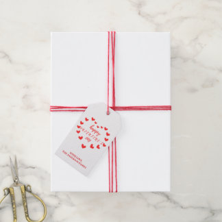 Cute Red Hearts Happy Valentine's Day Cadeaulabel