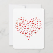 Cute Red Hearts Happy Valentine's day Notitiekaartje (Achterkant)