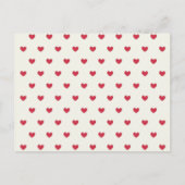Cute Red Hearts Patroon Briefkaart (Voorkant)