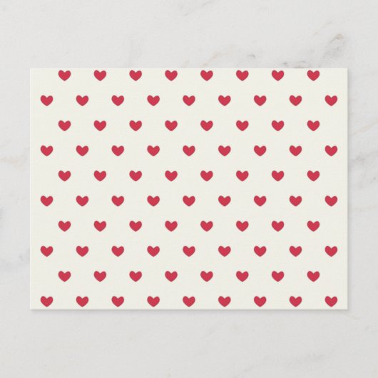 Cute Red Hearts Patroon Briefkaart (Voorkant)