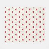 Cute Red Hearts Patroon Fleece Deken (Voorkant (Horizontaal))