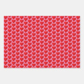 Cute Red Hearts-patroon Moderne Valentijnsdag Inpakpapier Vel (Voorkant 2)
