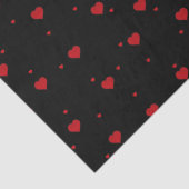 Cute Red Hearts Patroon Tissuepapier (Detail)