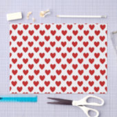 Cute Red Hearts Patroon Tissuepapier (Craft)