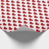 Cute Red Hearts Pattern Cadeaupapier (Hoek)