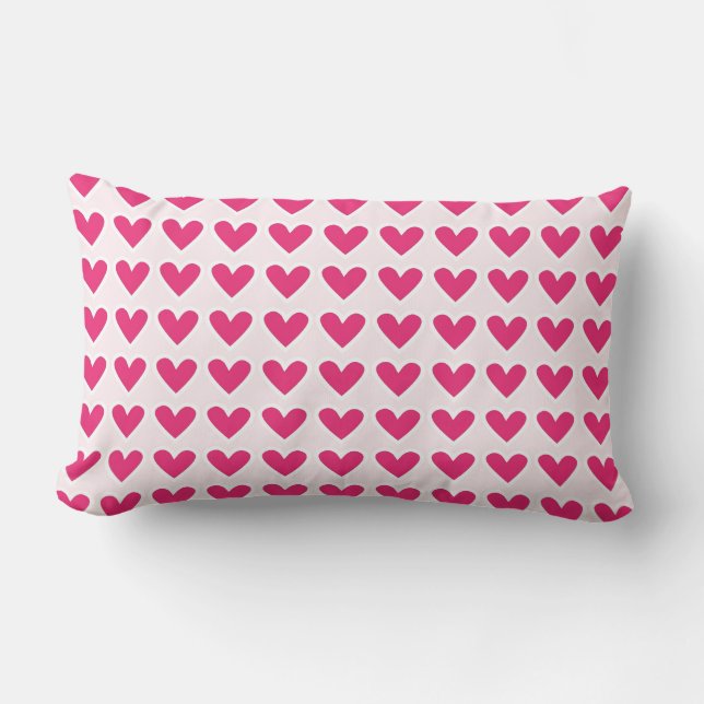 Cute Red Hearts Pattern roze Valentijnsdag Giften Kussen (Voorkant)