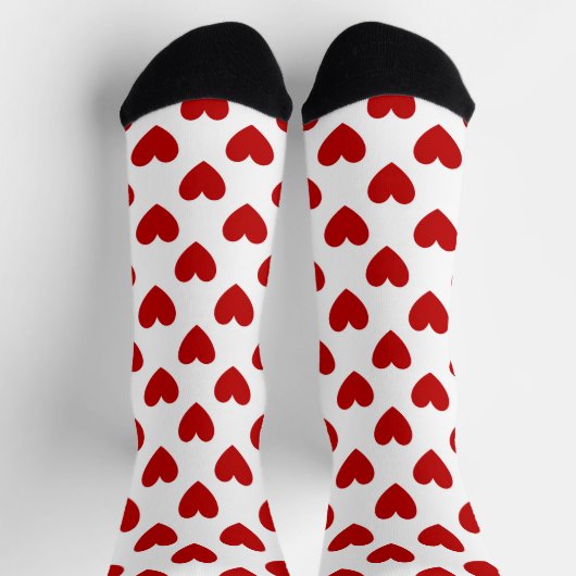 Cute Red Hearts Pattern Sokken (Top)