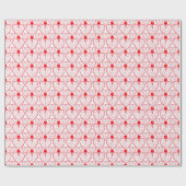 Cute Red Hearts Pattern Valentijn Cadeaupapier (Vlak)