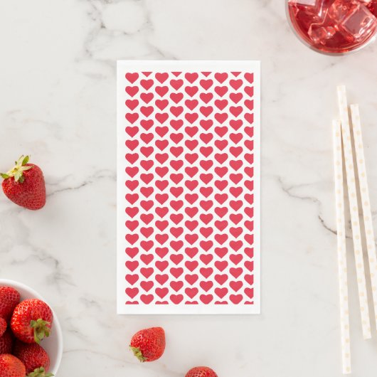 ❤️ Cute Red Hearts roze Servet (Insitu)