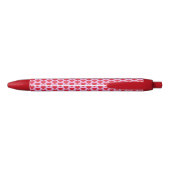 ❤️ Cute Red Hearts roze Zwarte Inkt Pen (Achterkant)