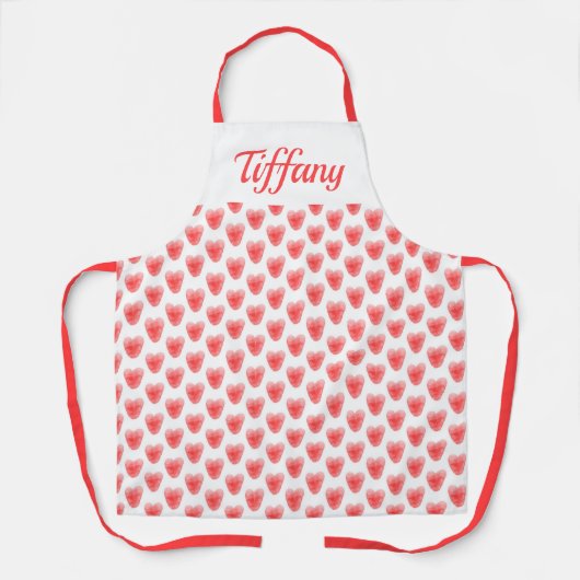 Cute Red Hearts Schort (Voorkant)