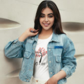 Cute Red Hearts Tree Initialen Valentijnsdag T-shirt