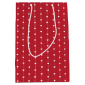 Cute Red Hearts Valentijn Gift Bag Medium Cadeauzakje (Voorkant)