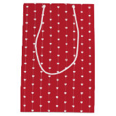 Cute Red Hearts Valentijn Gift Bag Medium Cadeauzakje (Achterkant)