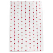 Cute Red Hearts Valentijn Gift Bag Medium Cadeauzakje (Voorkant)