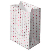 Cute Red Hearts Valentijn Gift Bag Medium Cadeauzakje (Voorkant Gekanteld)