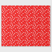 Cute Red Hearts Valentijnsdag Cadeaupapier (Vlak)