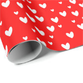 Cute Red Hearts Valentijnsdag Cadeaupapier (Rol Hoek)