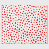 Cute Red Hearts Valentijnsdag Cadeaupapier (Vlak)