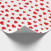 Cute Red Hearts Valentijnsdag Cadeaupapier (Hoek)