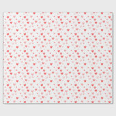 Cute Red Hearts Valentijnsdag Cadeaupapier (Vlak)