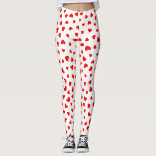 Cute Red Hearts Valentijnsdag Leggings