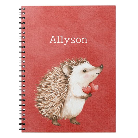 Cute Red Hedgehogs Notitieboek (Voorkant)