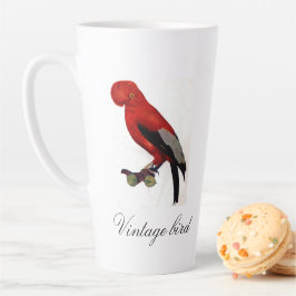Cute Red Helderkleurig vogel en vuil Latte Mok