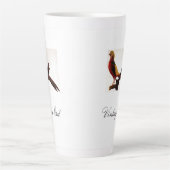  Cute Red Helderkleurig vogel en vuil Latte Mok (Voorkant)